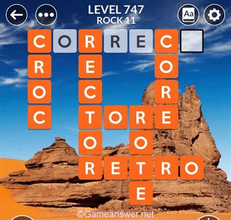 All answers for Level 747 from the Rock pack and Desert group. . Wordscapes level 747